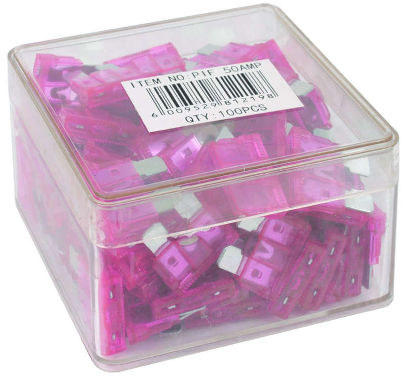 Plug In Fuse - Standard - 50 Amp - 100 Pieces