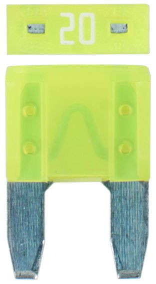 Plug In Fuse - Mini - 20 Amp - 100 Pieces