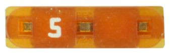3 Pin Blade Fuse - 5 Amp - 100 Pieces