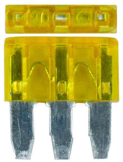 3 Pin Blade Fuse - 20 Amp - 100 Pieces