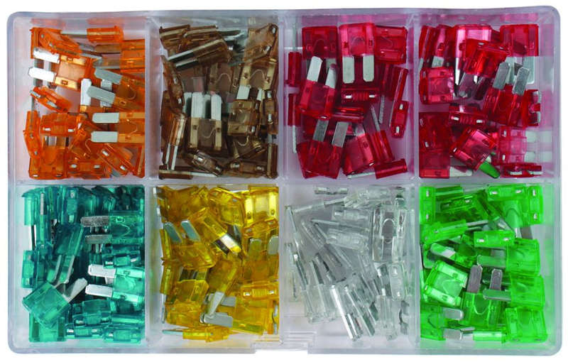 Mini Blade Fuse Set - Assorted - 200 Pieces