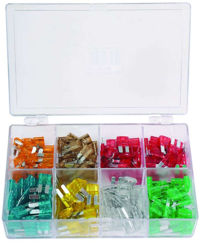 Mini Blade Fuse Set - Assorted - 200 Pieces