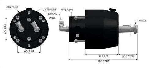 Hydraulic Steering Helm - 23CC (Multiflex)