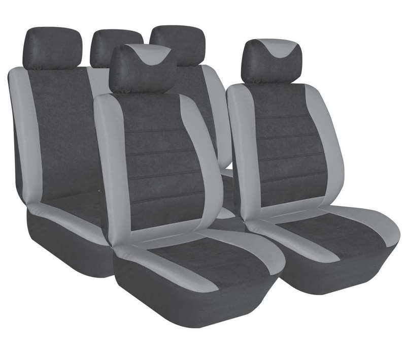 9 Piece RADO Seat Cover Set - Grey and Black