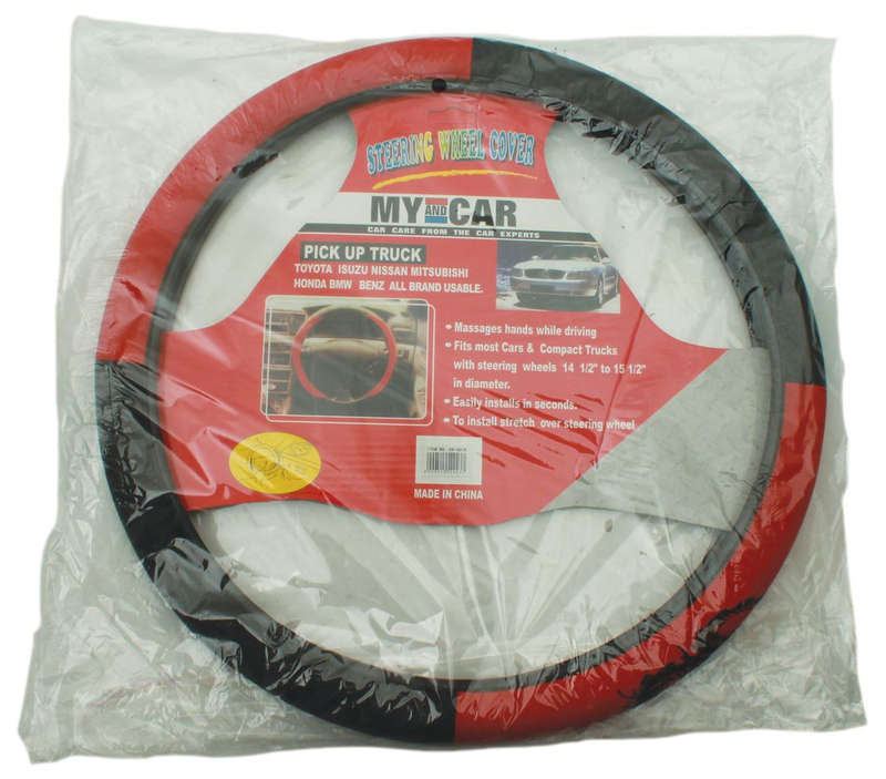 Steering Wheel Cover with Dragon Symbol - Red