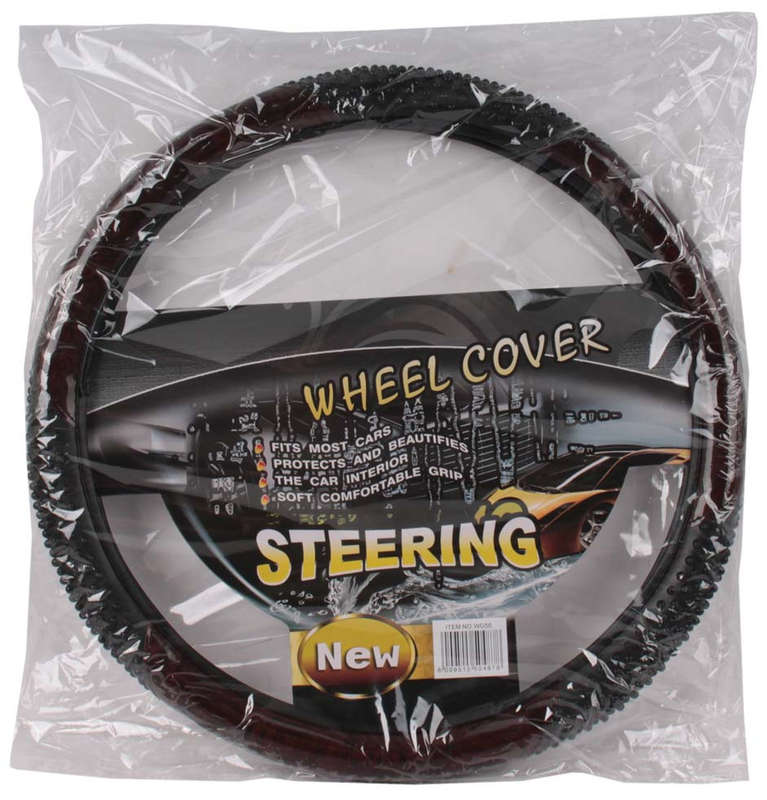 Steering Wheel Cover - Woodgrain Design