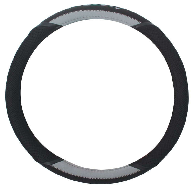 Vinyl Steering Wheel Cover - Black / Grey
