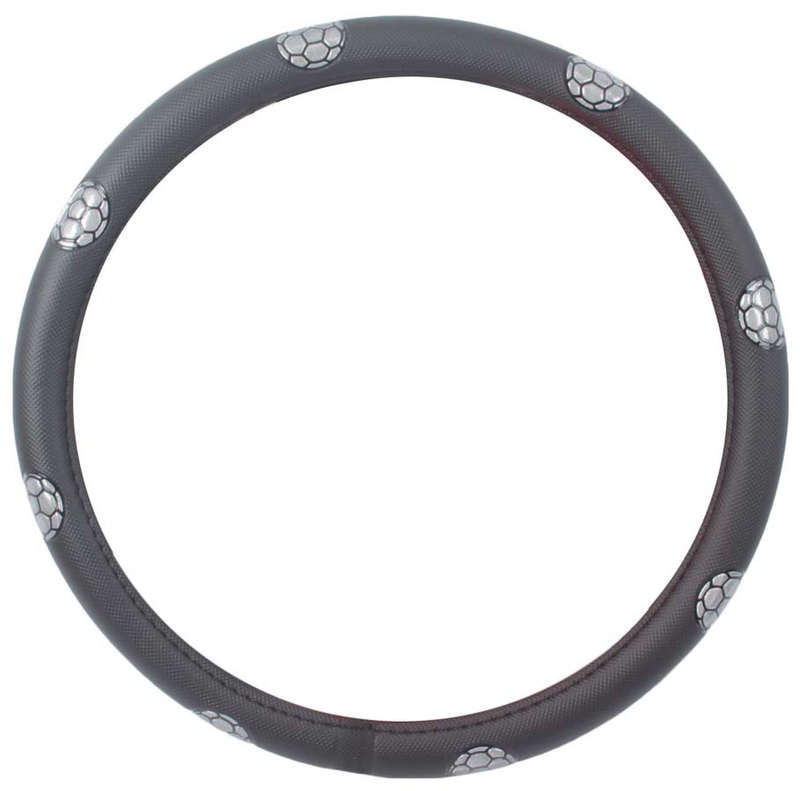Steering Wheel Cover - Black / Soccer Balls