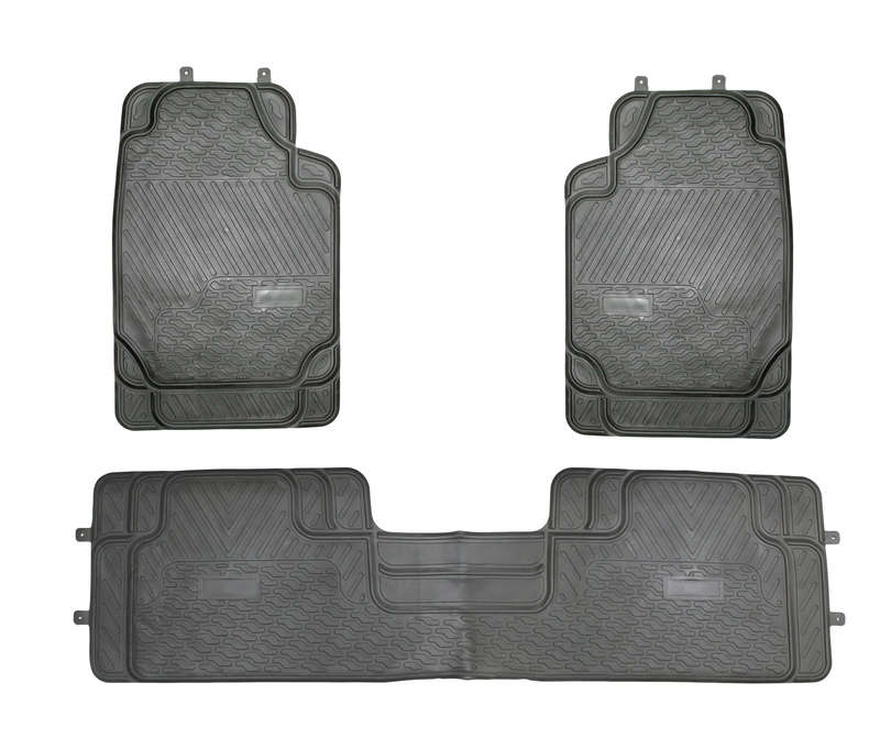 Car Mat Set - Black - 3 Piece - PVC