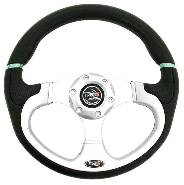 Steering Wheel - Silver and Polyeurathane