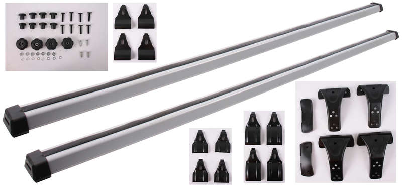 Oval Aluminium Roof Bars - 3 Type Fittings