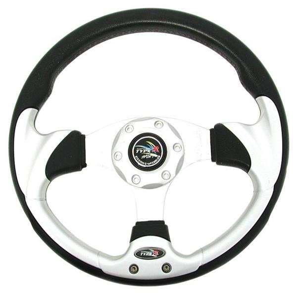Steering Wheel - Silver and Polyeurathane
