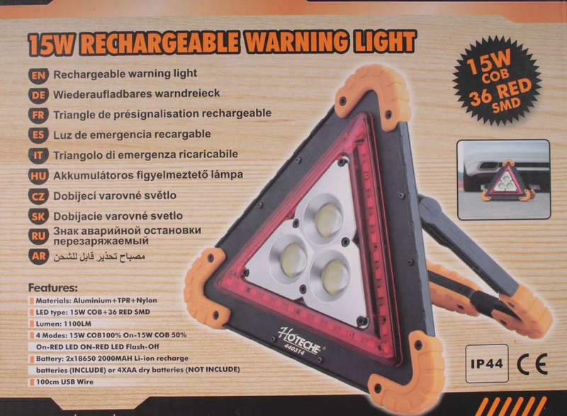 Warning Triangle - LED - 15 Watt - 1100 Lumens