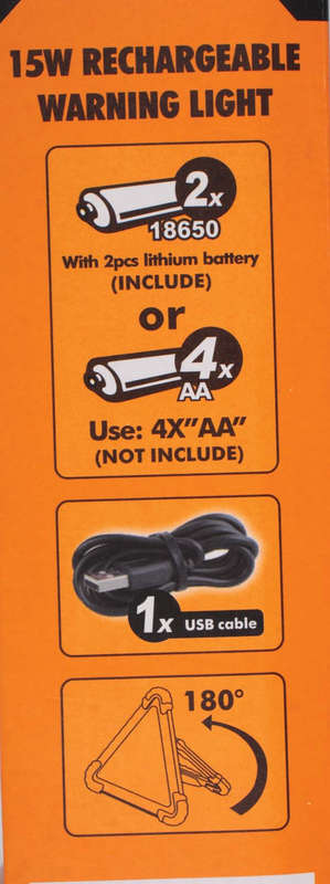 Warning Triangle - LED - 15 Watt - 1100 Lumens