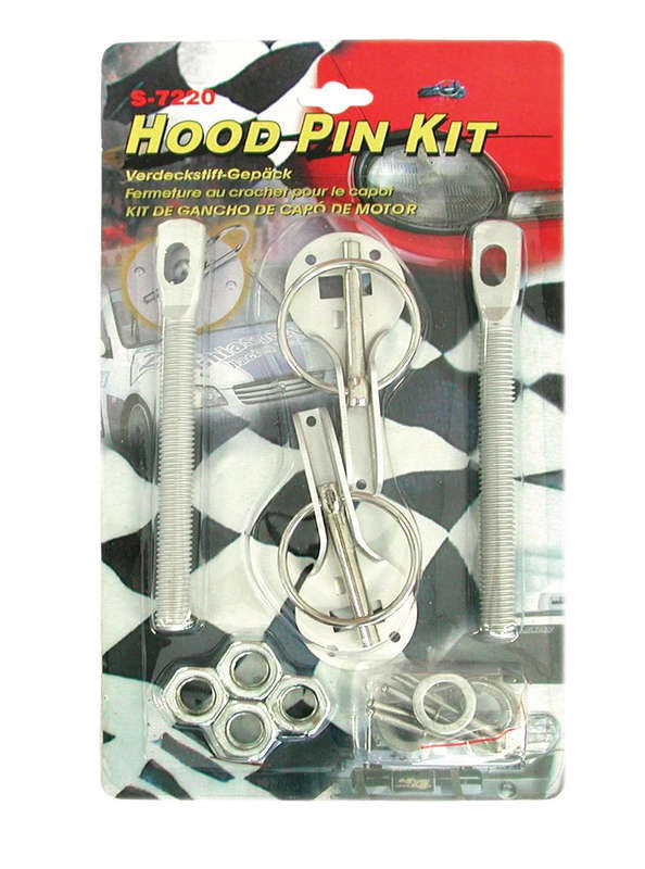 Bonnet Pin Kit - Siver - Aluminum