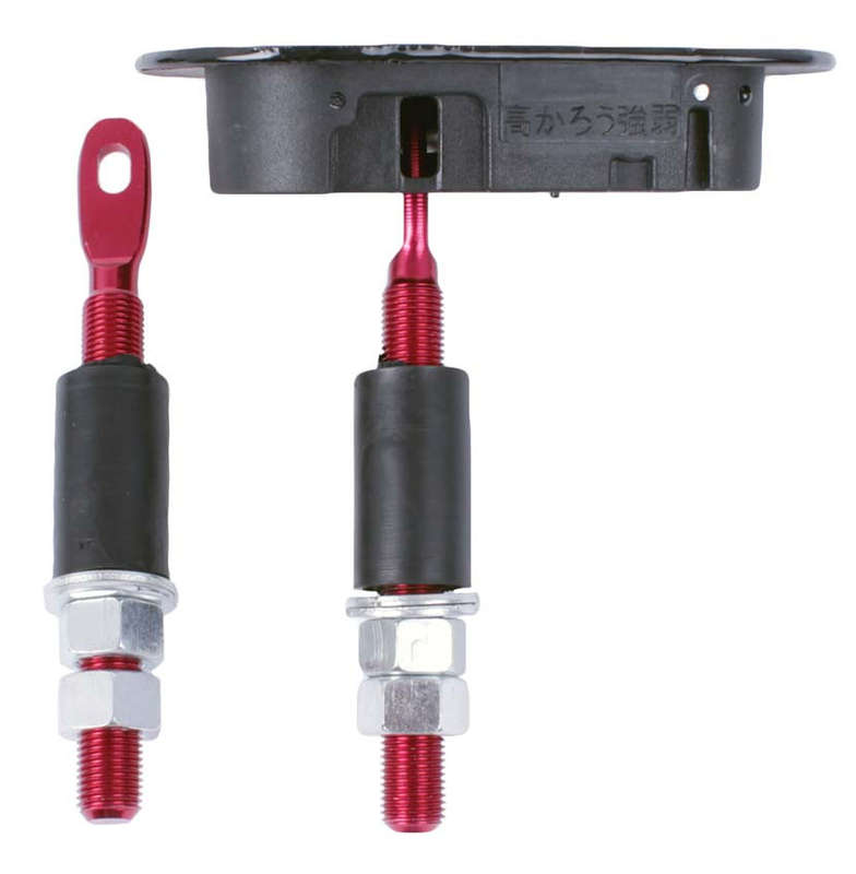 Hood Pin Kit - Black - Plastic with Aluminum Pins