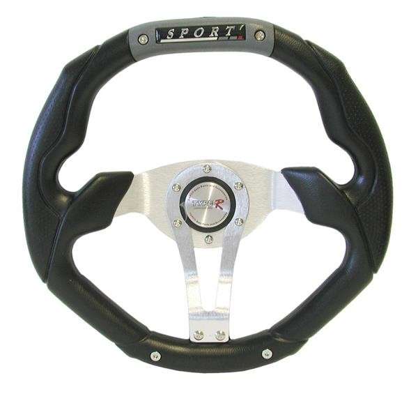 350mm Steering Wheel - PVC - Grey