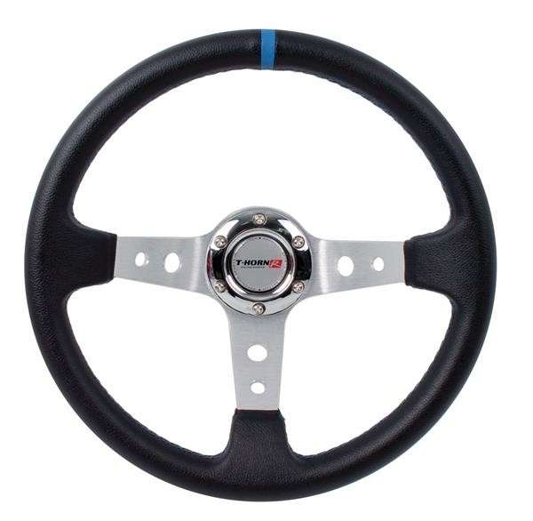 Steering Wheel - PVC - 350mm - Black and Blue