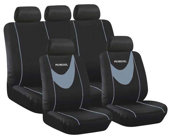 9 Piece Mamdial - Grey Seat Cover Set