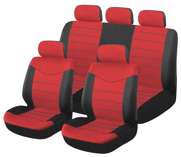 9 Piece X Type - Red Seat Cover Set