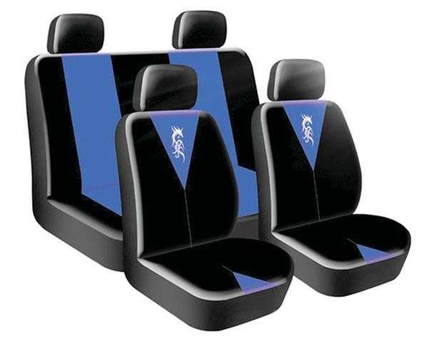 8 Piece Dragon Master - Blue Seat Cover Set