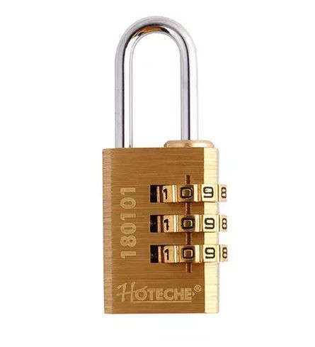 Brass Travel Lock - Number Lock Key