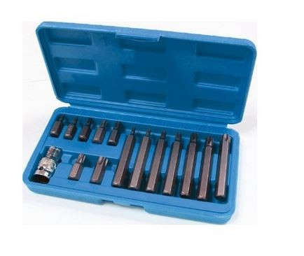 15 Piece Torx Bit Set - 1/2 Inch Drive
