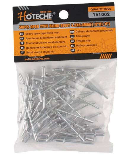 Pop Rivets - 3.2mm x 6.4mm (50 Pieces)