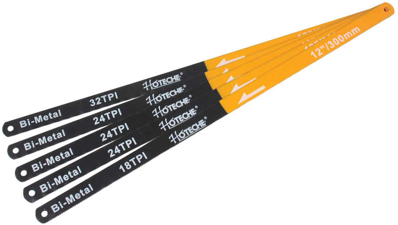 Hacksaw Blade - 5 Pieces - 18 / 24 / 32 TPI - Bi-Metal
