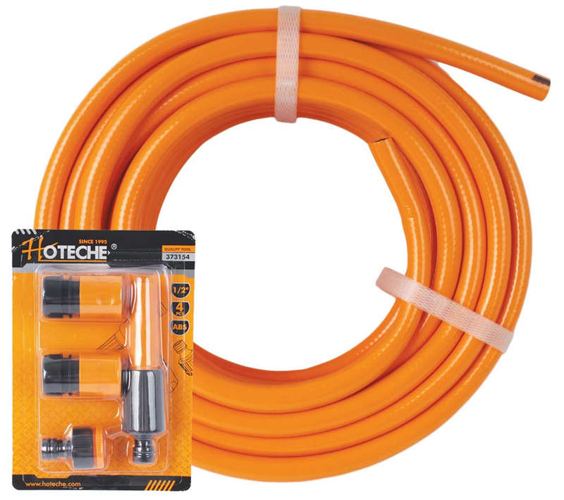 15m Garden Hose with 4 Piece Fittings