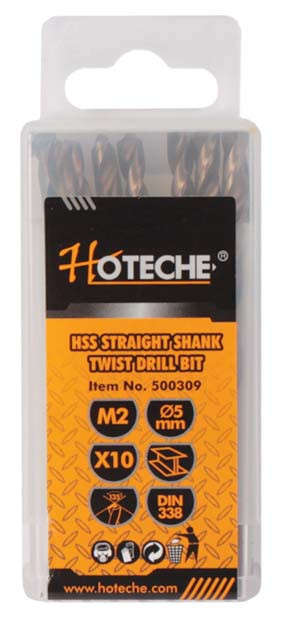 Hoteche HSS Drill Bits - 5mm (10 Piece)