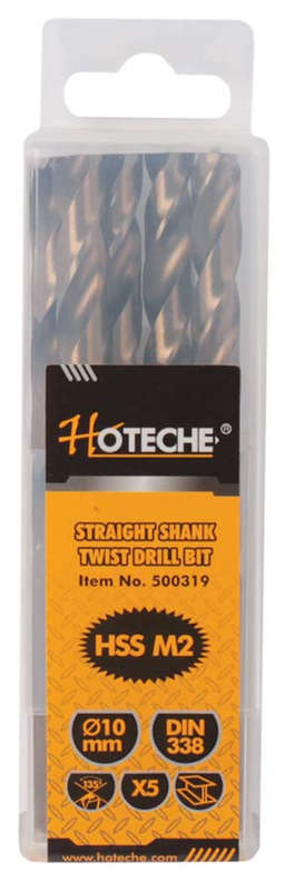 Hoteche HSS Drill Bits - 10mm (5 Piece)