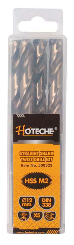 Hoteche HSS Drill Bits - 12mm (5 Piece)