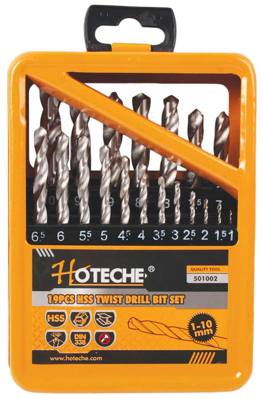 Hoteche 19 Piece HSS Drill Bit Set