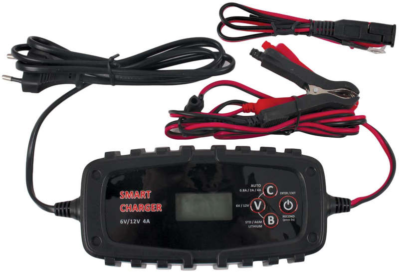 Smart Automatic Battery Charger - 6/12V - 4Amp - Std / Gel / AGM and Lithium