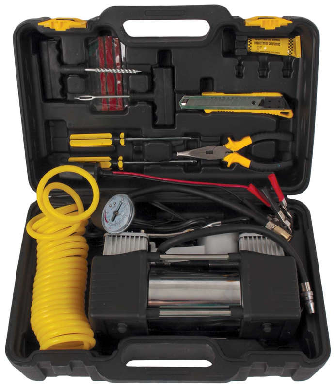 Heavy Duty Air Compressor & Tyre Inflator with Repair Kit