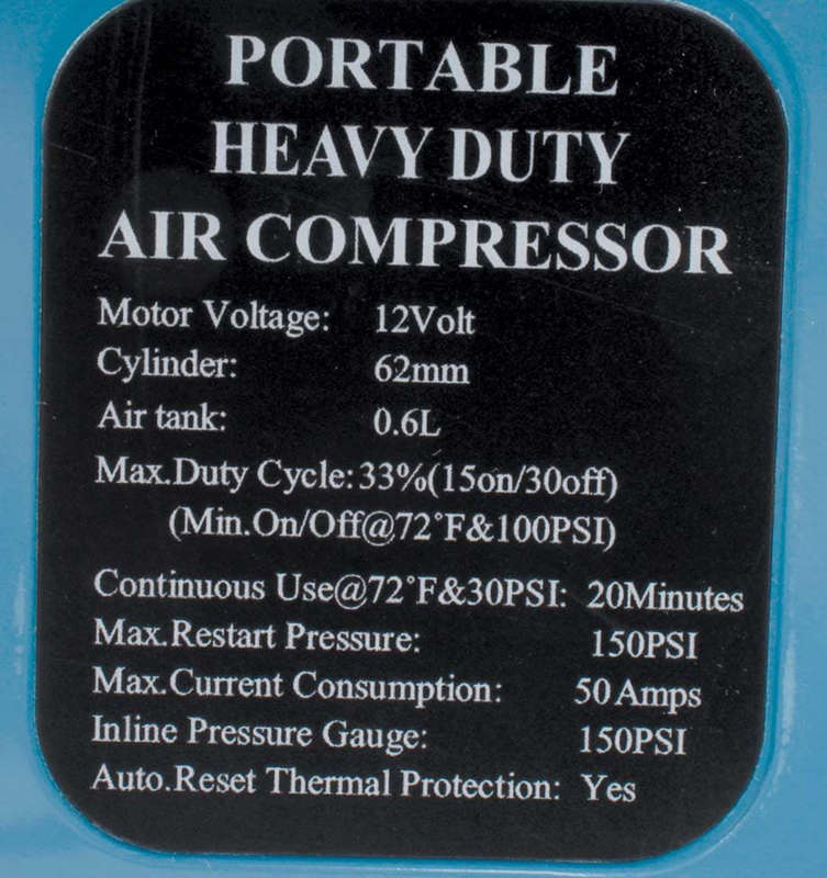 Heavy Duty Compresor win a Blow Moulded Kit - 12 Volt - 3 Pieces