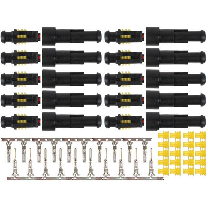 Weatherproof Terminal Connector Set - 1 Way - 1.5mm Cable - 10 Pack