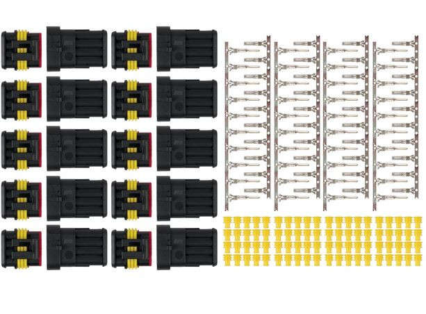 Weatherproof Terminal Connector Set - 4 Way - 1.5mm Cable - 10 Pack