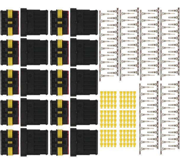 Weatherproof Terminal Connector Set - 6 Way - 1.5mm Cable - 10 Pack
