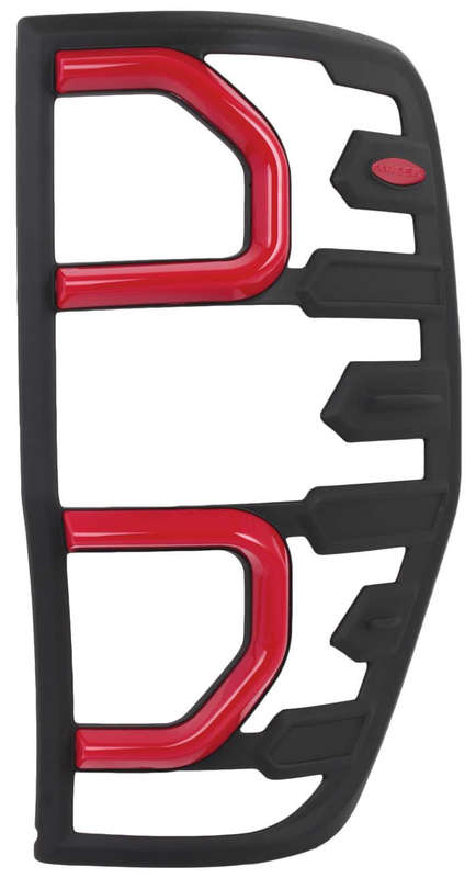 Ford Ranger (2015 Onward) Tail Lamp and Head Lamp Cover Set - Red Edging