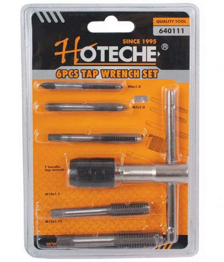 T-Handle Wrench Tap Set - 6 Piece