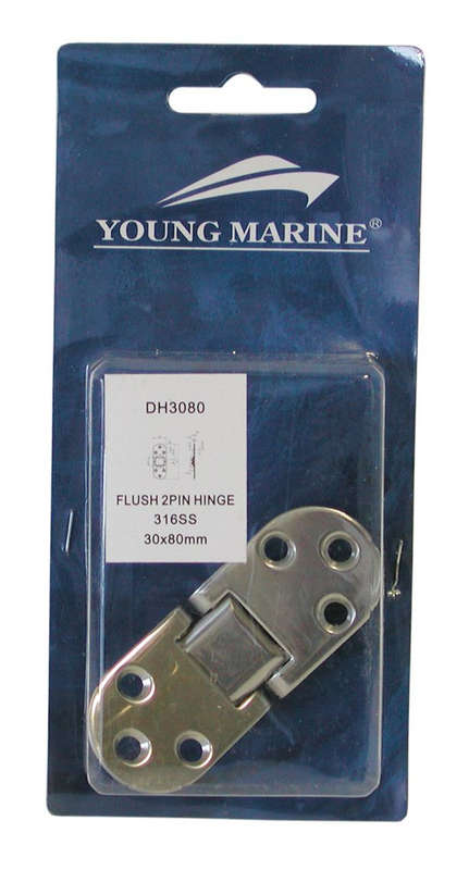 Door Hinge - 80mm x 30mm - Stainless Steel