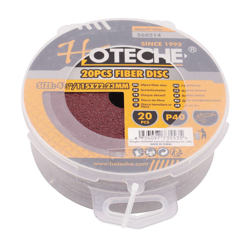 Fibre Sanding Disc - 20 Pieces - 115mm
