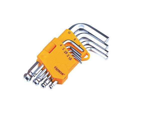 9 Piece Short Ball Point Hex Key Wrench Set