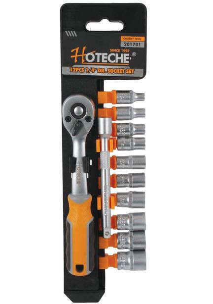 Socket Set - 1/4 inch Drive - 12 Piece - Hoteche