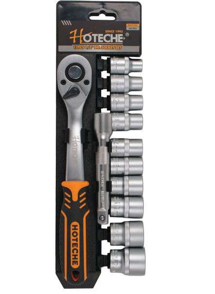 Socket Set - 1/2 inch Drive - 12 Piece - Hoteche