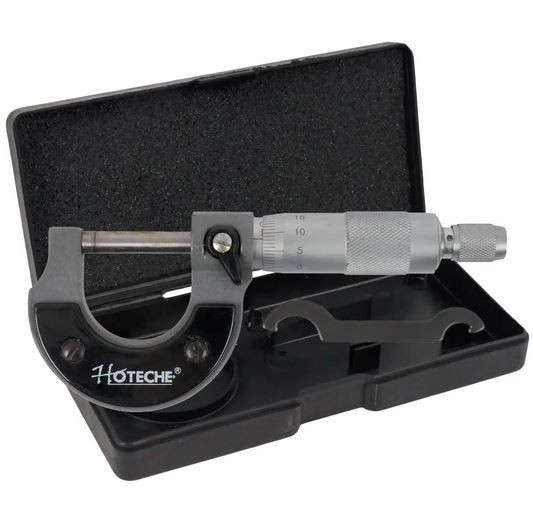 Hoteche Micrometer - 0-25mm in Plastic Case