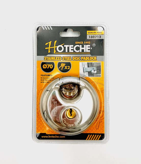 Hoteche Stainless Steel Disc Lock - 70mm Diameter