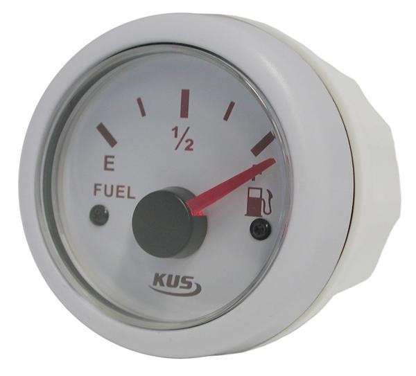 Fuel Level Gauge - 52mm - White